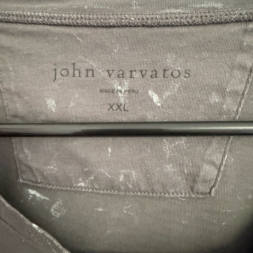 John Varvatos deep scoop Charcoal Tee XXL